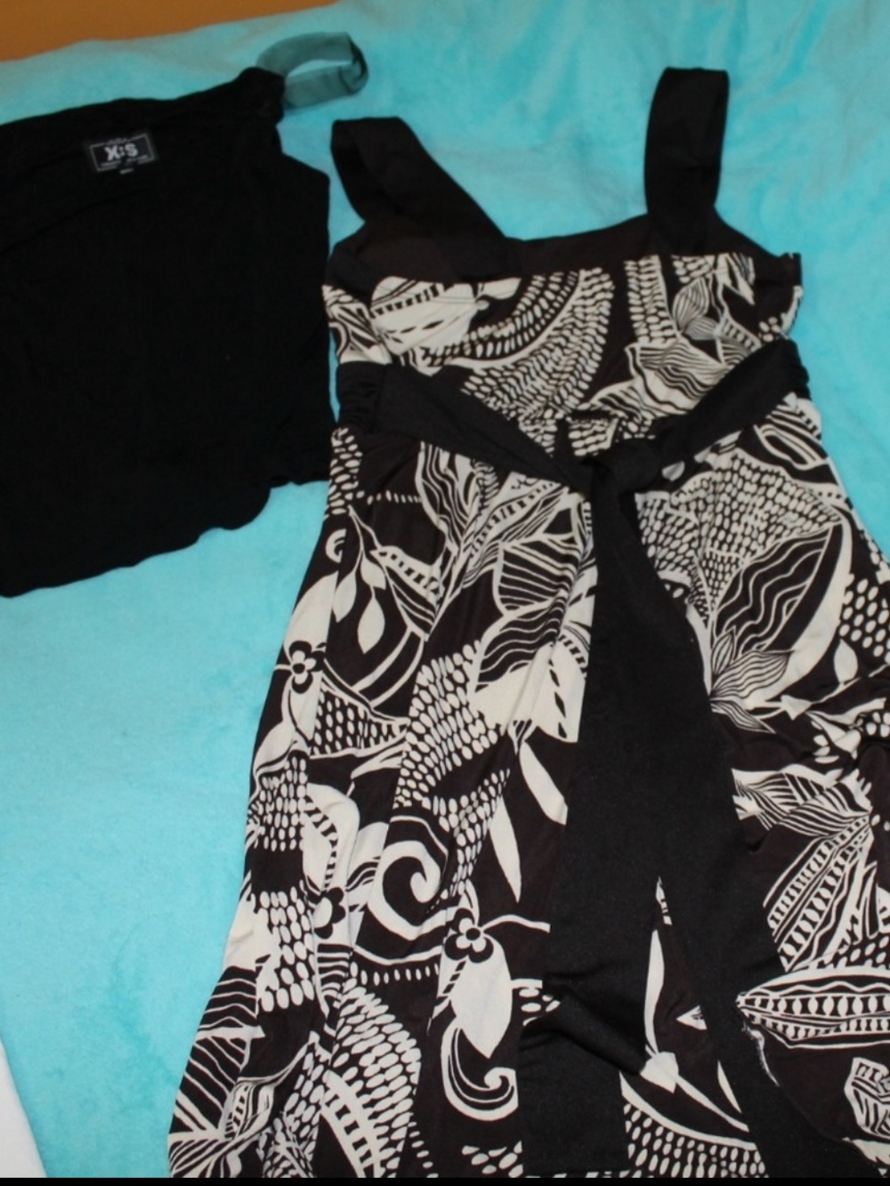 2 piece dress and 1 black tank